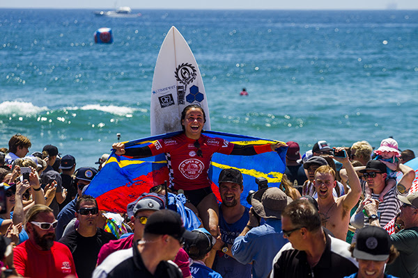 Johanne Defay (FRA) has won the 2015 Vans US Open of Surfing.